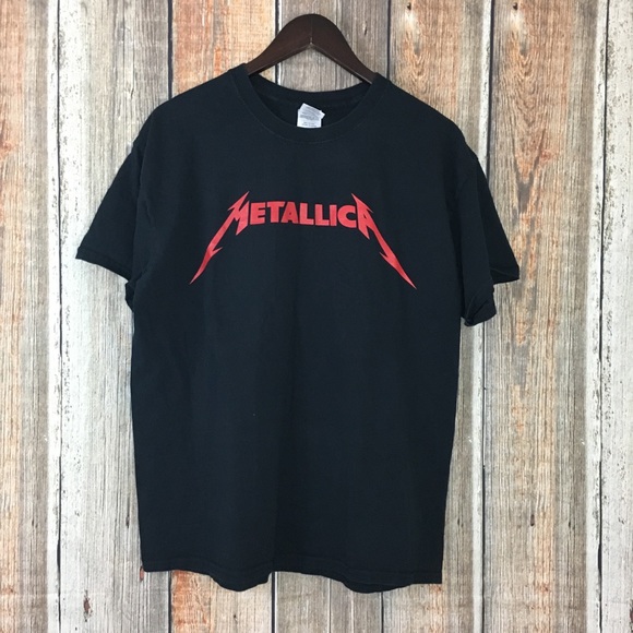 black and red metallica shirt